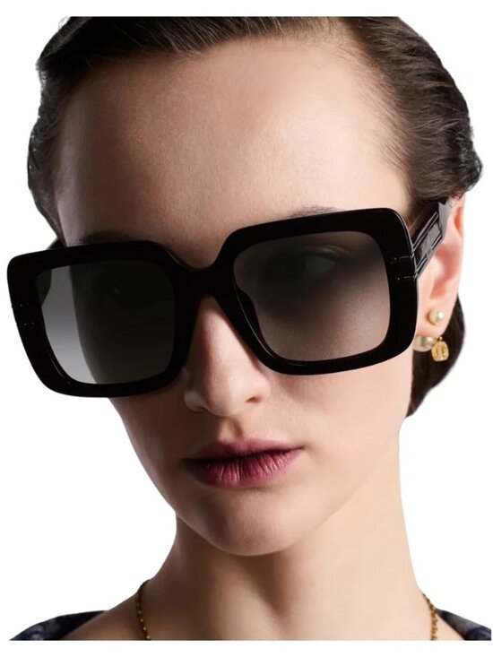 Dior Women Sunglasses Black Grey Gradient Square DIORSIGNATURE S11F 14A1 NEW main image 8